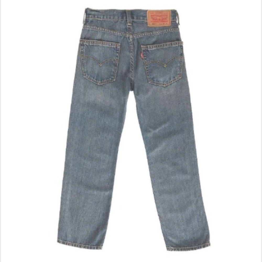 Youth Boys Levi's 550 Relaxed Fit Jeans Pants - Clean Crosshatch 23 x 25 10 SLIM - Picture 1 of 2
